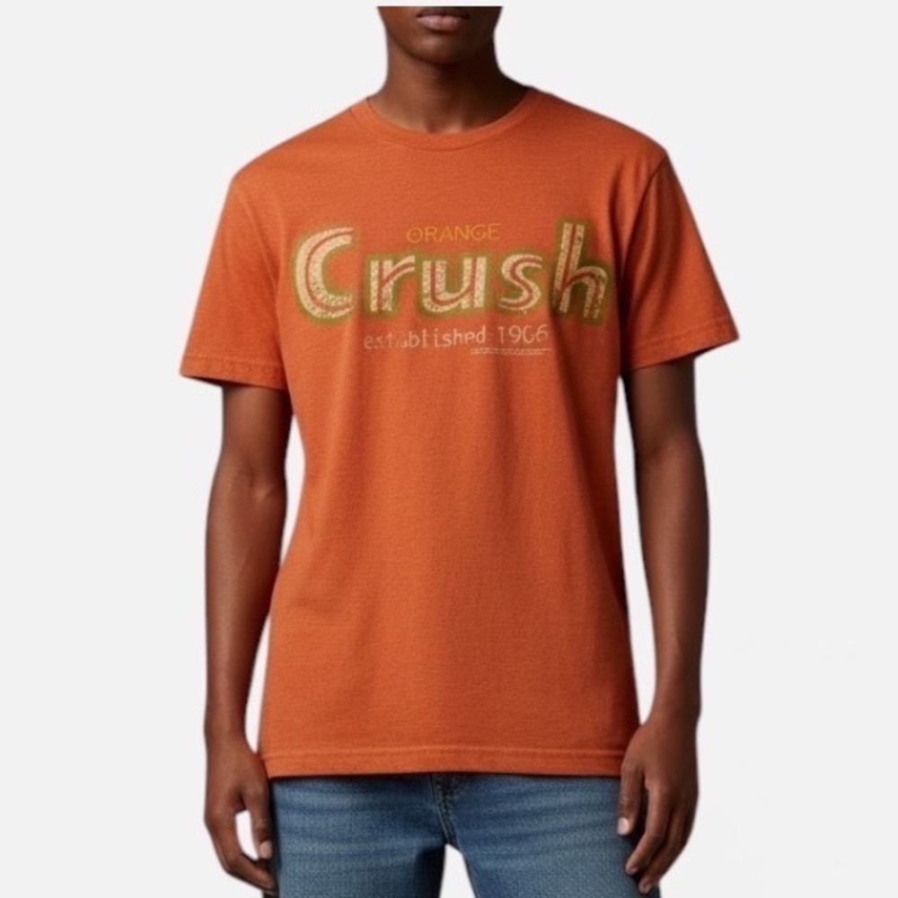 Savvy Orange Crush Y2K Vintage Graphic Tee Small Retro Soda Logo‎ Distressed